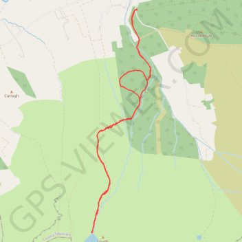 Trace GPS Lough Curra, itinéraire, parcours