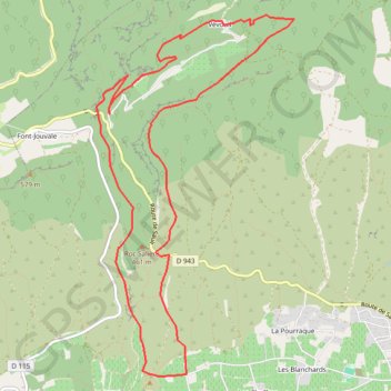 Trace GPS Tour de Font Jouval, itinéraire, parcours