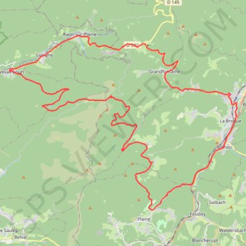Trace GPS Salm - Prayé - Maix - Donon, itinéraire, parcours