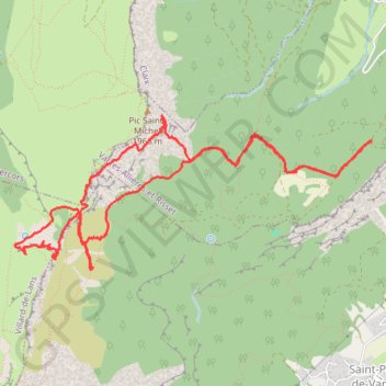 Trace GPS Col de l'Arc depuis Saint Ange (Vercors), itinéraire, parcours