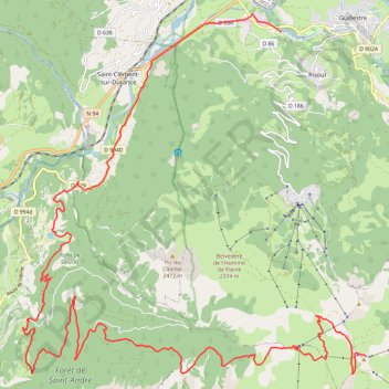 Trace GPS Descente Vars Embrun Guillestre, itinéraire, parcours