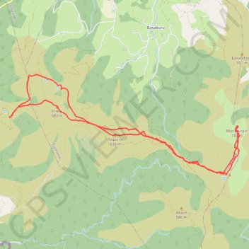 Trace GPS Mondarrain par Kepa, Julen et Lukas, itinéraire, parcours