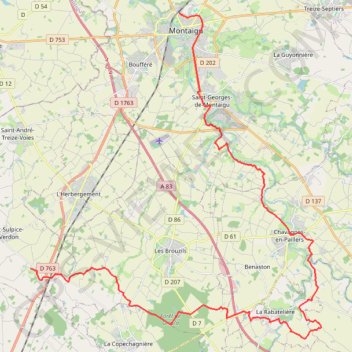 Trace GPS De La Chabotterie à Montaigu, itinéraire, parcours