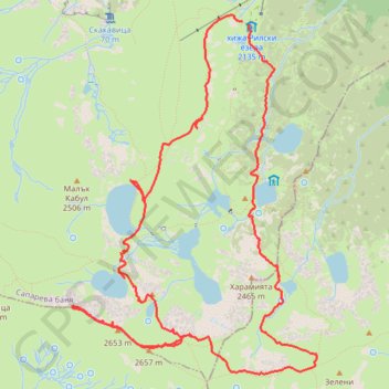 Trace GPS Rilska Jezera - Рилски Езера - Seven Rila Lakes, itinéraire, parcours