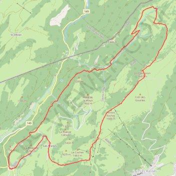 Trace GPS Le Chasseron par le Col des Etroits, itinéraire, parcours