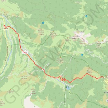 Trace GPS Col d'Aspin, itinéraire, parcours