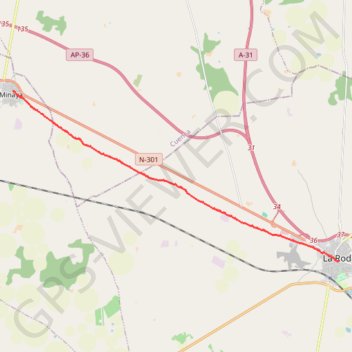 Trace GPS SE09-LaRoda-Minaya, itinéraire, parcours