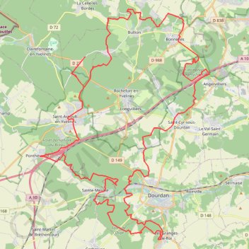 Trace GPS Randonnée du Bon Saint-Arnoult, itinéraire, parcours