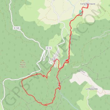 Trace GPS Puivert - La balade au Maquis de Picaussel, itinéraire, parcours