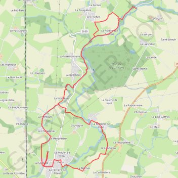 Trace GPS Entre Erdre et rigole du Canal de Nantes à Brest, itinéraire, parcours