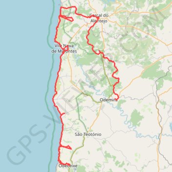 Trace GPS MaRotaVicentina, itinéraire, parcours