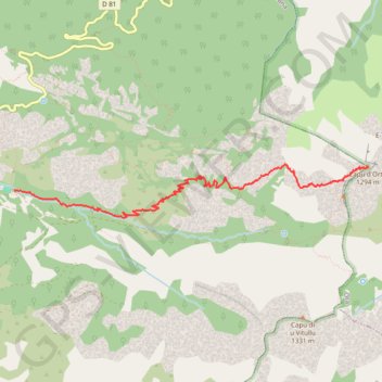 Trace GPS Capu d'Orto, itinéraire, parcours