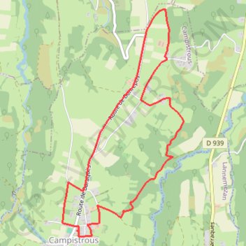 Trace GPS Circuit de Campistrous, itinéraire, parcours