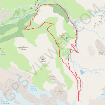 Trace GPS Cirque des Evettes et sentier de John, itinéraire, parcours