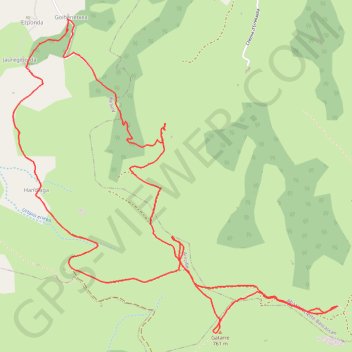 Trace GPS Gatarre-Handiague-Buluntza depuis Aincille, itinéraire, parcours
