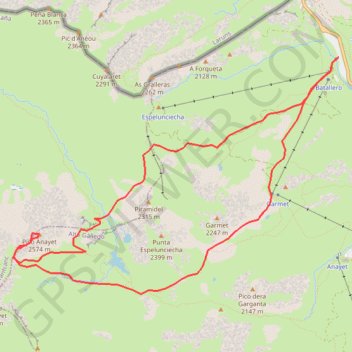 Trace GPS Anayet Pyrénées occidentales Formigal, itinéraire, parcours