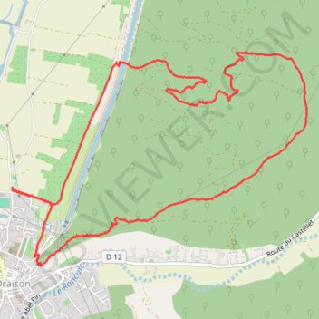 Trace GPS Oraison - Le bois de Saint-Martin, itinéraire, parcours