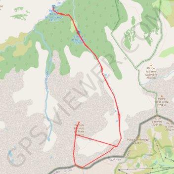 Trace GPS Pic du Géant, Vallée de Bassibès, itinéraire, parcours
