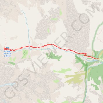 Trace GPS Vallouise - Pelvoux, refuge des Bancs, itinéraire, parcours