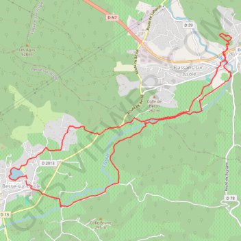 Trace GPS Rando facile à Besse sur Issole (Var), itinéraire, parcours