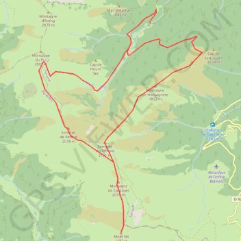 Trace GPS Sommet du Templa et mont Né depuis la forêt de Salabe, itinéraire, parcours