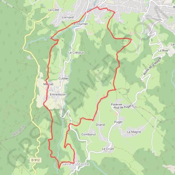 Trace GPS Saint jorioz-Saint eustaphe, itinéraire, parcours