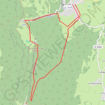 Trace GPS La croix du Nivolet, itinéraire, parcours