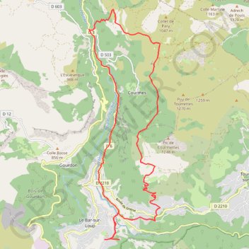 Trace GPS Descente de bramafan, itinéraire, parcours