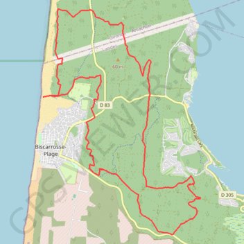 Trace GPS Boucle VTT dans la forêt de Biscarrosse, itinéraire, parcours