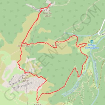 Trace GPS Pics de Bazès & Navaillo, itinéraire, parcours