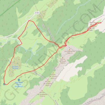 Trace GPS Le plateau des Glières, itinéraire, parcours