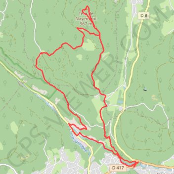 Trace GPS Tête de Nayemont, itinéraire, parcours