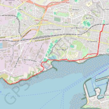 Trace GPS La Rochelle Balade à Chef de Baie, itinéraire, parcours