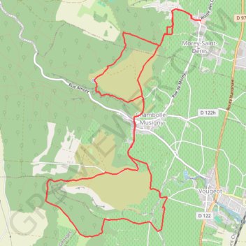 Trace GPS Morey saint Denis, itinéraire, parcours