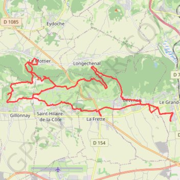 Trace GPS Gillonay, itinéraire, parcours