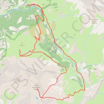 Trace GPS Col et Pointe de Reyna, itinéraire, parcours
