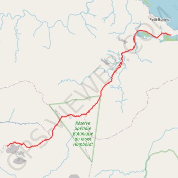 Trace GPS Traversière Mont Humbold, itinéraire, parcours