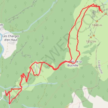 Trace GPS Mont Billiat, itinéraire, parcours