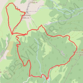 Trace GPS Mont Colombier et Col de la Cochette, itinéraire, parcours