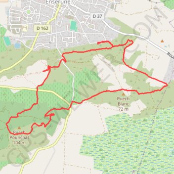 Trace GPS Nissan lès Enserune (34), itinéraire, parcours