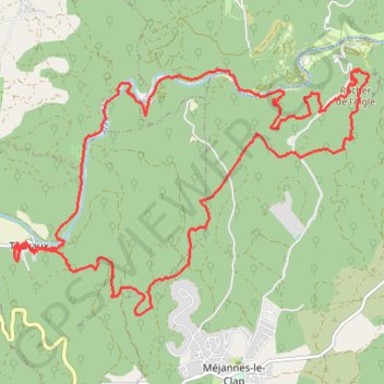 Trace GPS Sortie des gorges de la ceze, itinéraire, parcours