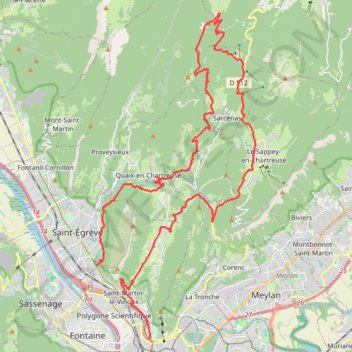 Trace GPS Charmant Som-Crêtes du Mont Fromage, itinéraire, parcours