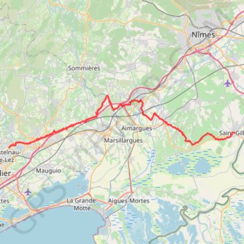 Trace GPS Chemin d'Arles, itinéraire, parcours