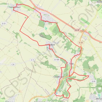 Trace GPS La vallée de l'Aubette, itinéraire, parcours
