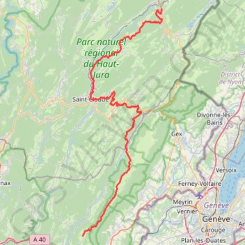 Trace GPS Morez-Menthieres, itinéraire, parcours