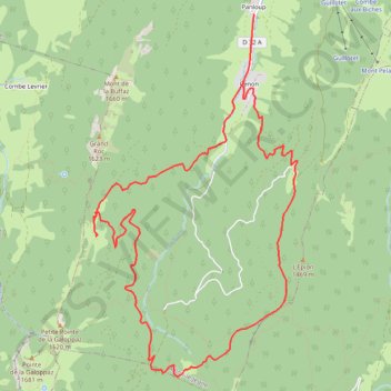 Trace GPS Boucle par le Col de la Buffaz, itinéraire, parcours
