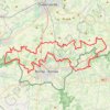 Trace GPS MTB Vlaamse Ardennen 60km, itinéraire, parcours