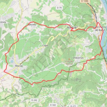 Trace GPS Saint Pierre de Boeuf, itinéraire, parcours
