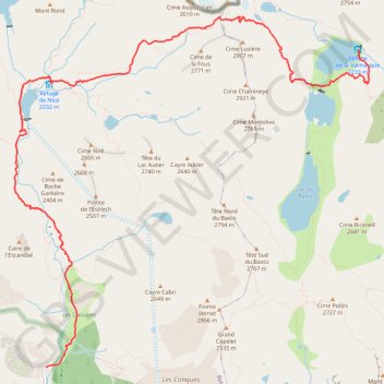 Trace GPS De la vallée de la Gordolasque au refuge de Valmasque, itinéraire, parcours