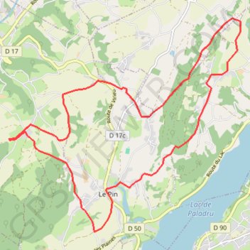 Trace GPS Boucle par les Relais Cyné de Paladru et de Virieu, itinéraire, parcours